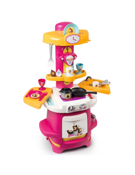 Bucatarie Smoby Masha and The Bear Cooky roz cu