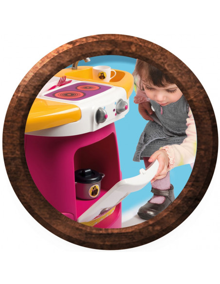 Bucatarie Smoby Masha and The Bear Cooky roz cu