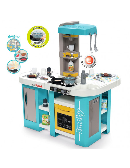 Bucatarie Smoby Tefal Studio XL Bubble albastru,S7600311045