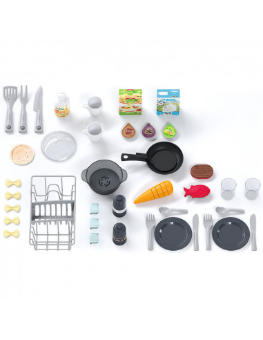 Bucatarie Smoby Tefal Studio XXL Bubble gri cu rosu,S7600311046