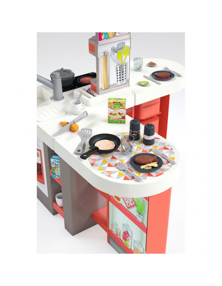 Bucatarie Smoby Tefal Studio XXL Bubble gri cu rosu,S7600311046