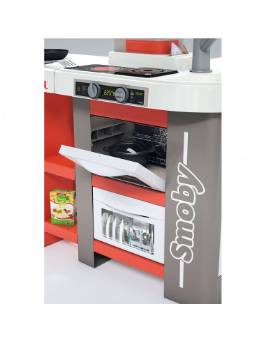 Bucatarie Smoby Tefal Studio XXL Bubble gri cu rosu,S7600311046
