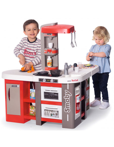 Bucatarie Smoby Tefal Studio XXL Bubble gri cu rosu,S7600311046