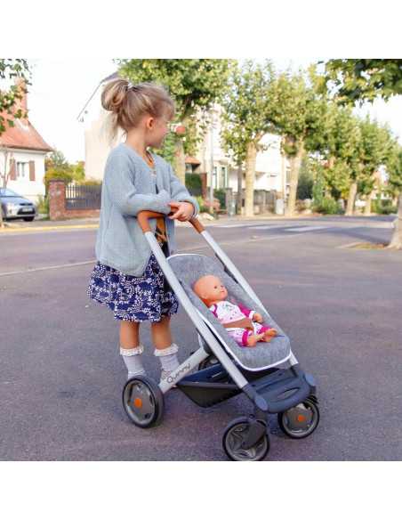 Carucior pentru papusi Smoby Quinny Combi 3 in 1 gri,S7600253104