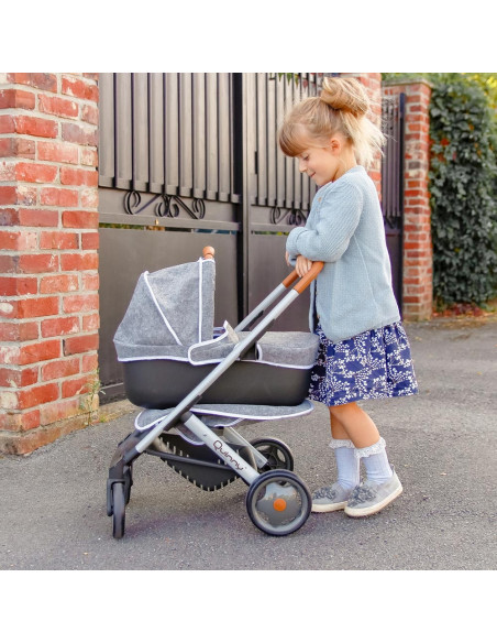 Carucior pentru papusi Smoby Quinny Combi 3 in 1 gri,S7600253104