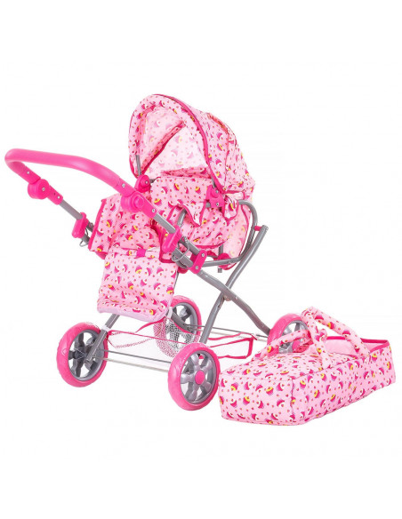 Carucior pentru papusi Chipolino Nelly pink,KZKNE02001PI