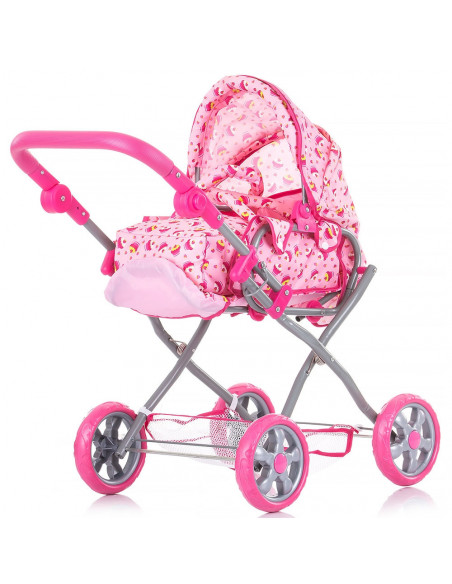 Carucior pentru papusi Chipolino Nelly pink,KZKNE02001PI
