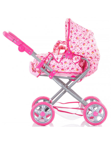 Carucior pentru papusi Chipolino Nelly pink,KZKNE02001PI