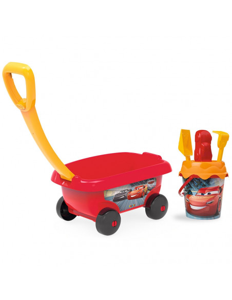 Set jucarii nisip Smoby Carucior Cars cu accesorii,S7600867000