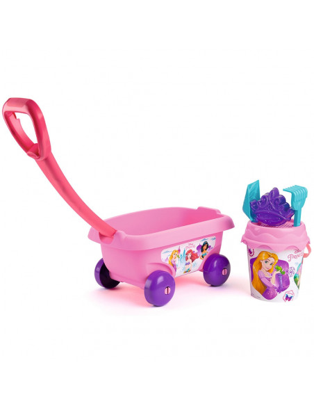 Set jucarii nisip Smoby Carucior Disney Princess cu