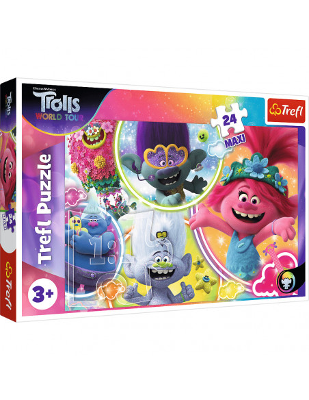 Puzzle Trefl Maxi DreamWorks Trolls, Lumea muzicala a trolilor
