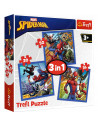 Set puzzle 3 in 1 Trefl Marvel Spider Man, Forta paianjenului