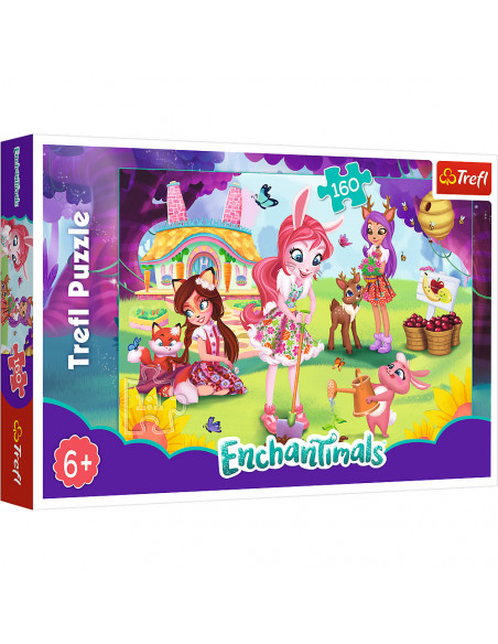 Puzzle Trefl Enchantimals, Bree Danessa si Felicy in gradina
