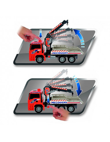 Camion de tractare Dickie Toys MAN Air Pump Crane Truck cu 1