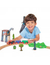 Set din lemn Eichhorn Tren cu sina ovala si accesorii,S100001261
