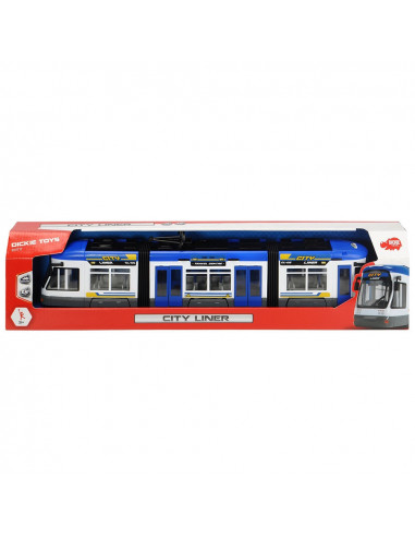 Tramvai Dickie Toys City Liner albastru,S203749017-AL
