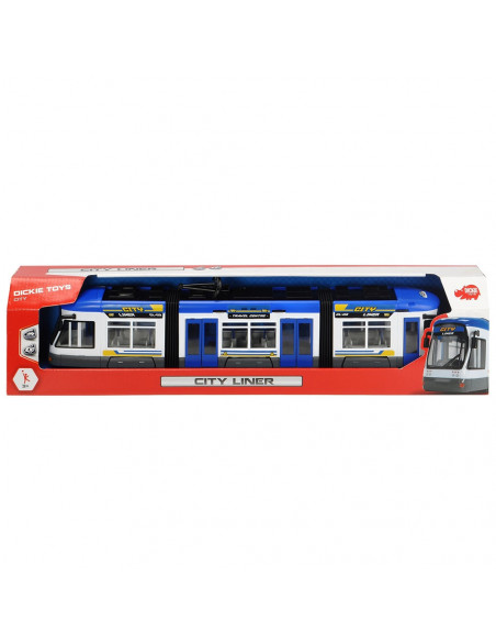 Tramvai Dickie Toys City Liner albastru,S203749017-AL