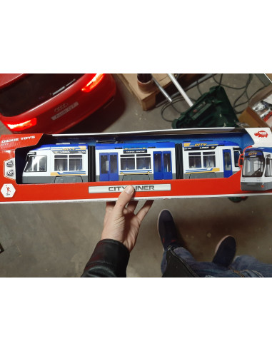Tramvai Dickie Toys City Liner albastru,S203749017-AL