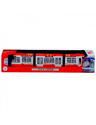 Tramvai Dickie Toys City Liner rosu,S203749017-RO