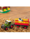 Tractor Dickie Toys Happy Fendt Animal Trailer cu remorca si