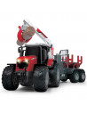 Tractor Dickie Toys Massey Ferguson MF 8737 cu remorca 42