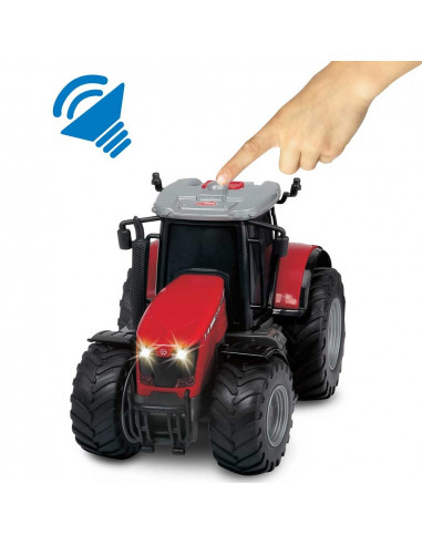 Tractor Dickie Toys Massey Ferguson MF 8737 cu remorca 42
