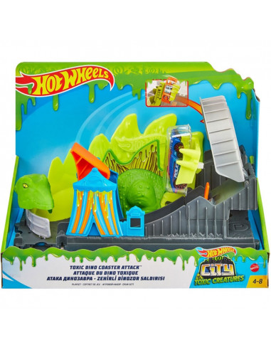 Pista de masini Hot Wheels by Mattel Toxic Dino coaster attack