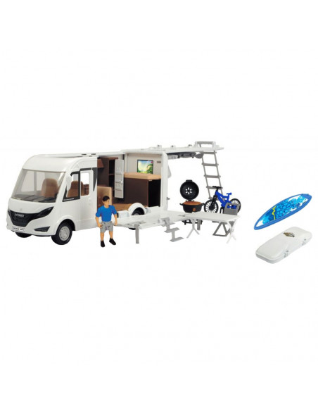 Rulota Dickie Toys Playlife Camper Set cu figurina si