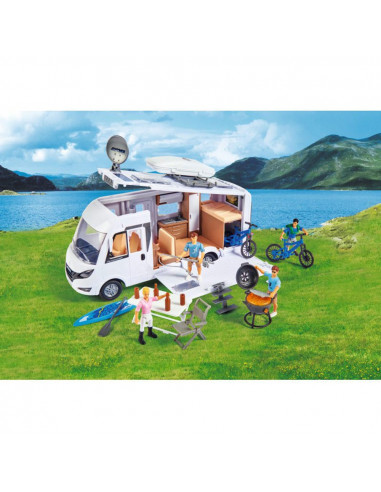 Rulota Dickie Toys Playlife Camper Set cu figurina si