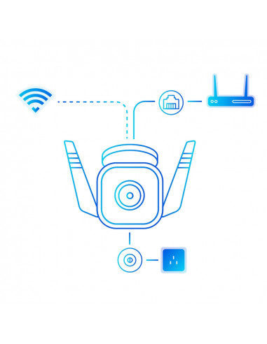 CAMERA IP Exterior TP-LINK, IP66, dist. IR 30 m, tip lentila