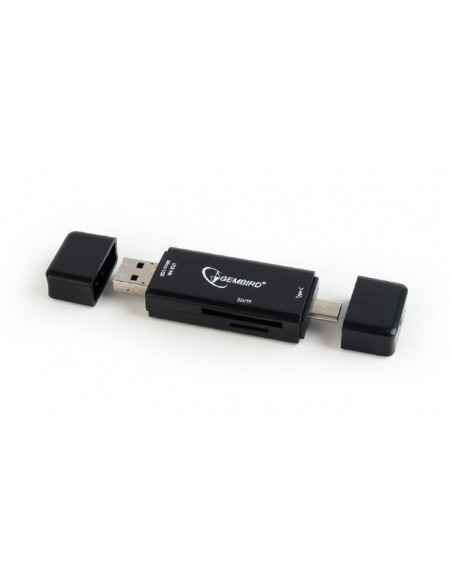 CARD READER extern GEMBIRD, 3 in 1, interfata USB 2.0, USB Type