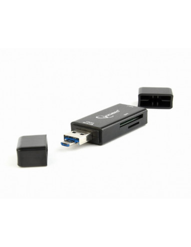 CARD READER extern GEMBIRD, 3 in 1, interfata USB 2.0, USB Type
