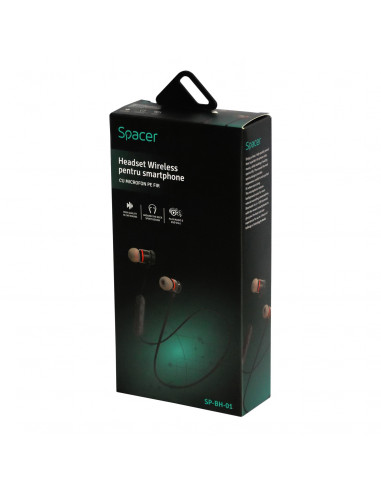 CASTI Spacer, wireless, intraauriculare cu fir de legatura, pt