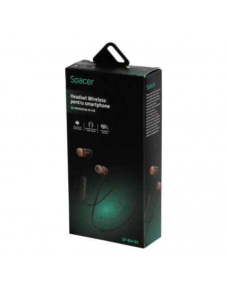 CASTI Spacer, wireless, intraauriculare cu fir de legatura, pt