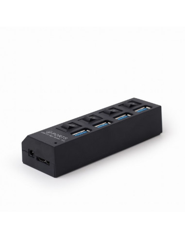 HUB extern GEMBIRD, porturi USB: USB 3.0 x 4, conectare prin