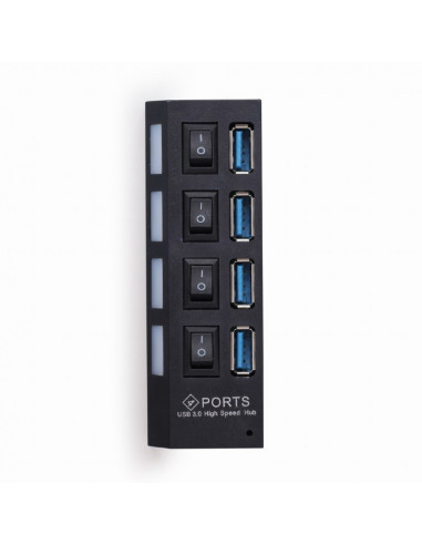 HUB extern GEMBIRD, porturi USB: USB 3.0 x 4, conectare prin