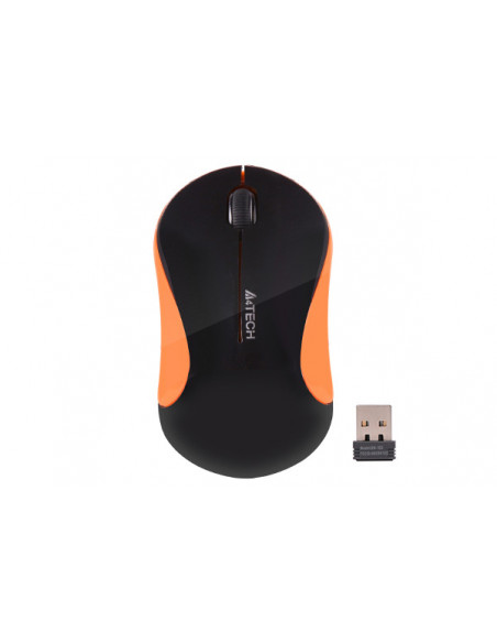 G3-270N-BO,MOUSE A4TECH NB sau PC, wireless, optic, 1000 dpi, butoane/scroll 3/1, negru / portocaliu, "G3-270N-BO" (include TV 0
