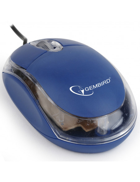 MOUSE GEMBIRD, notebook, PC, cu fir, optic, USB, 1000 dpi, 3/1