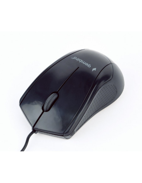 MOUSE GEMBIRD, notebook, PC, cu fir, optic, USB, 1000 dpi, 3/1