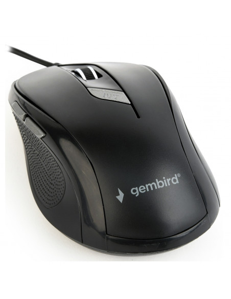 MOUSE GEMBIRD, notebook, PC, cu fir, optic, USB, 1600 dpi, 6/1
