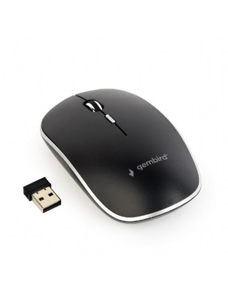 MOUSE GEMBIRD, notebook, PC, wireless, optic, Wireless, 1600
