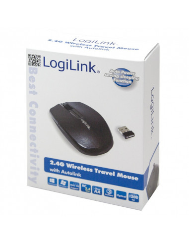 MOUSE LOGILINK, notebook, PC, wireless, optic, Wireless, 1200 MOUSE LOGILINK, notebook, PC, wireless, optic, Wireless, 1200