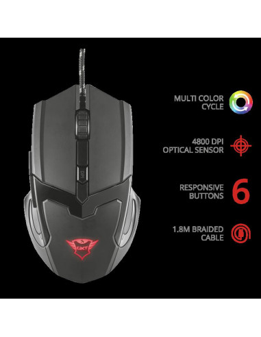 Mouse Trust Gxt 101 Gav Gaming Cu Fir Optic