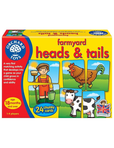 Joc educativ asociere Prietenii de la ferma FARMYARD HEADS &