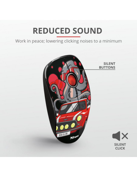 MOUSE TRUST, "Sketch Silent Click" notebook, PC, wireless