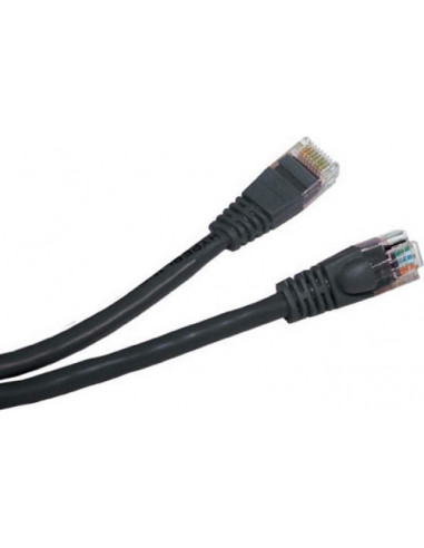 PATCH CORD UTP GEMBIRD Cat5e, cupru-aluminiu, 1 m, negru