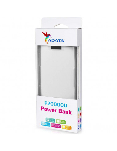 AP20000D-DGT-5V-CWH,POWER BANK USB 20000MAH PORTAB/WH AP20000D-DGT-5V-CWH ADATA AP20000D-DGT-5V-CWH,POWER BANK USB 20000MAH PORTAB/WH AP20000D-DGT-5V-CWH ADATA