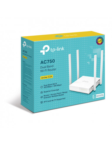 ROUTER TP-LINK wireless 750Mbps, 4 porturi 10/100Mbps, 4 antene