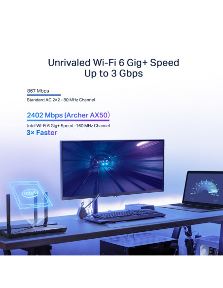 ROUTER TP-LINK wireless 3000Mbps,1 x WAN Gigabit, 4 porturi