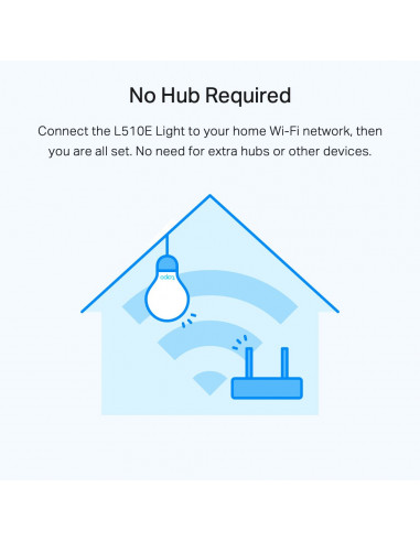 BEC LED wireless TP-LINK, 800lm, 8.7W, E27, se conecteaza la